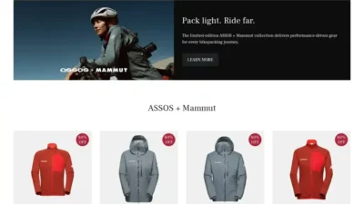 Screenshot of Non-Delivery scam website "Mammutass.shop"