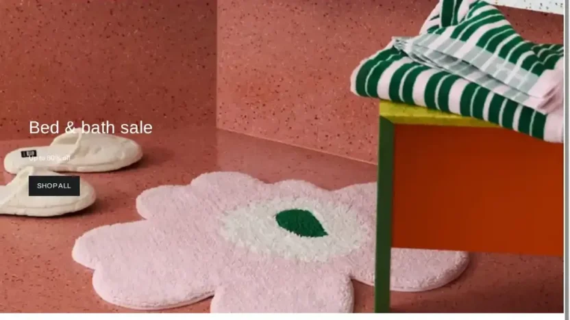 Screenshot of Non-Delivery scam website "Marimekko-sale.com"