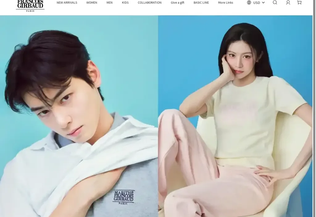 Screenshot of Non-Delivery scam website "Marithe-officials.com"