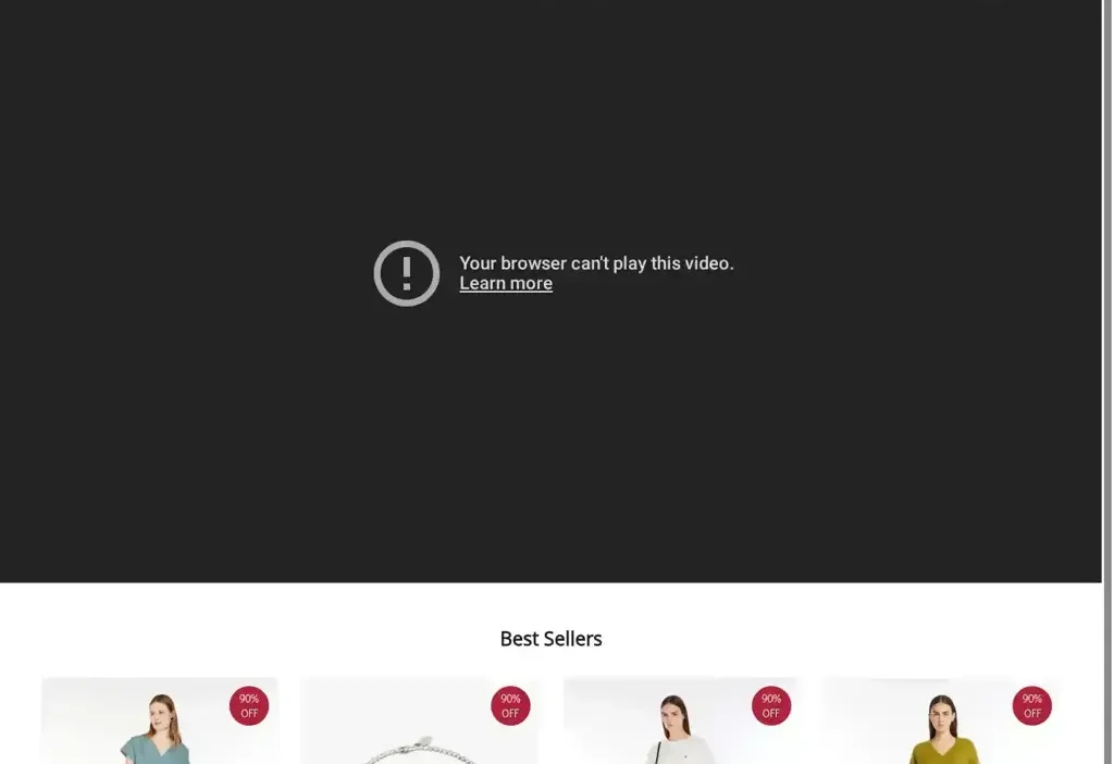 Screenshot of Non-Delivery scam website "Max-maravip.com"