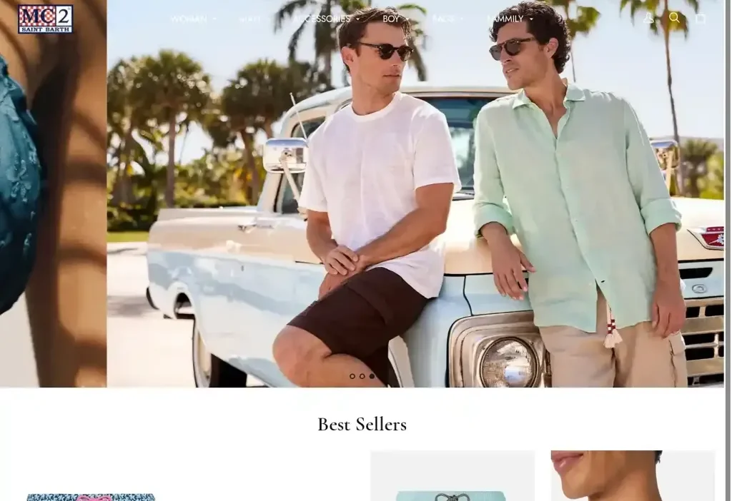 Screenshot of Non-Delivery scam website "Mc2saintbarth.shop"