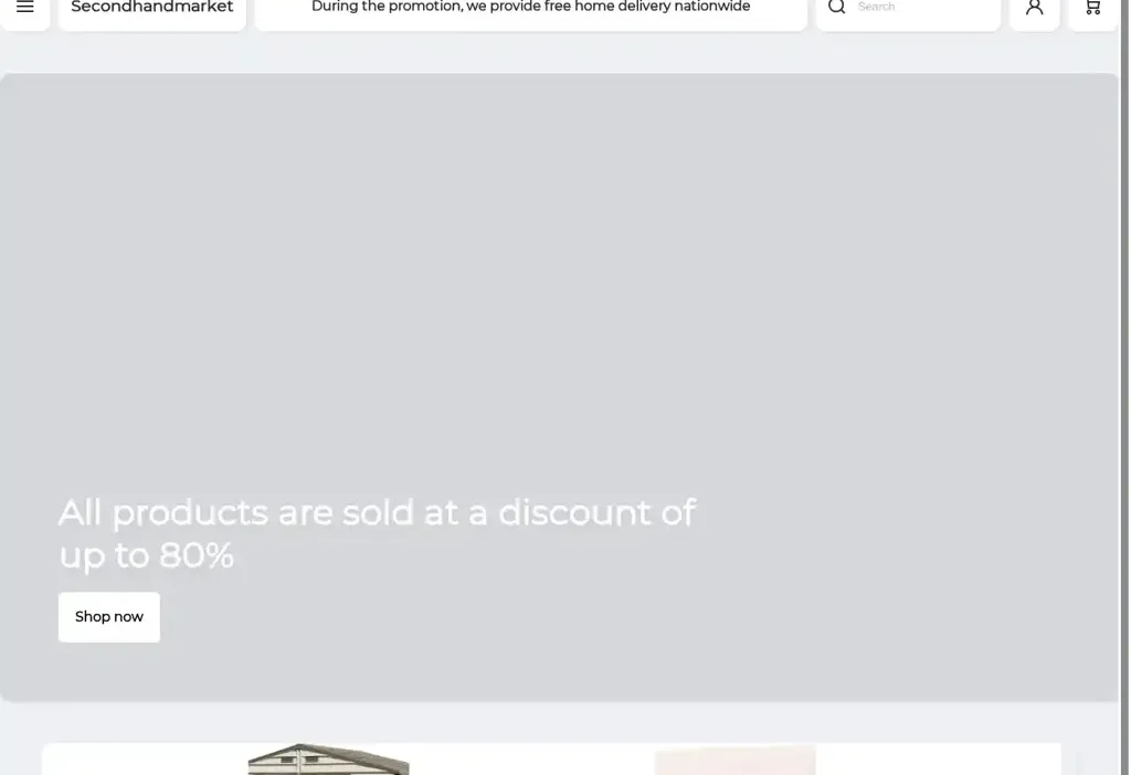 Screenshot of Non-Delivery scam website "Megaymarket.com"