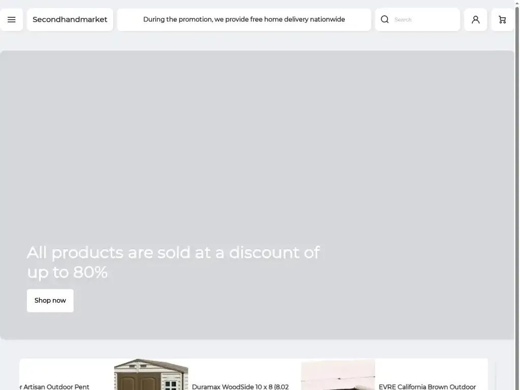 Screenshot of Non-Delivery scam website "500 Internal Server Error"