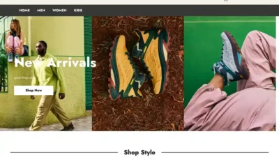 Screenshot of Non-Delivery scam website "Merrellhikingboot.com"