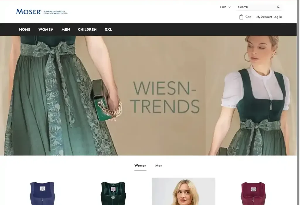 Screenshot of Non-Delivery scam website "Moser-tor.com"