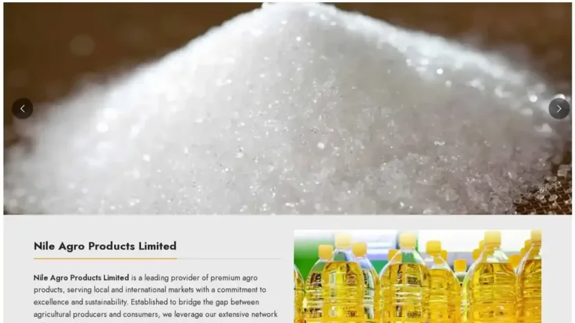 Screenshot of Non-Delivery scam website "Nileagroproductslimited.com"