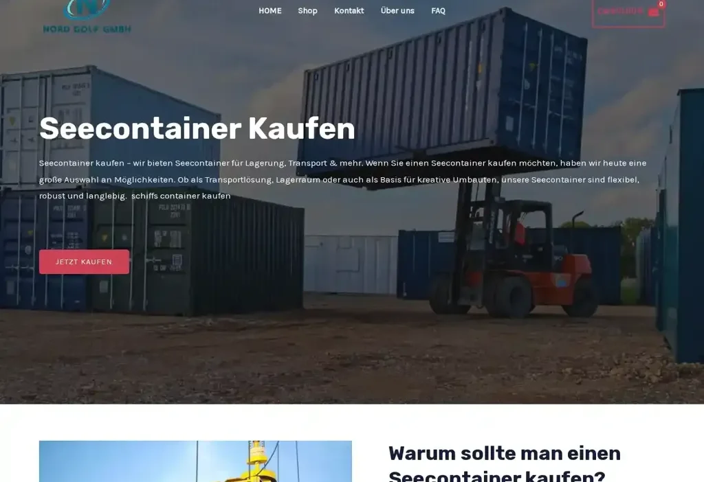 Screenshot of Non-Delivery scam website "Nordgolfgmbh.com"