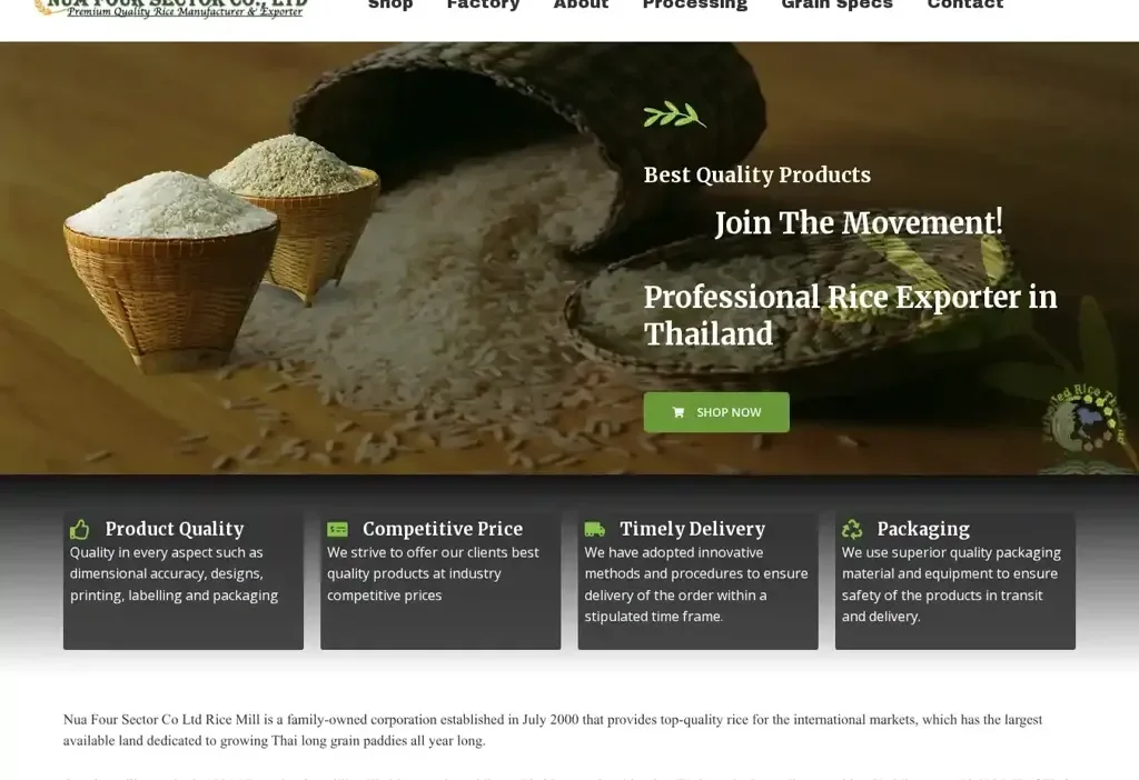 Screenshot of Non-Delivery scam website "Nuafourseccoltd.com"