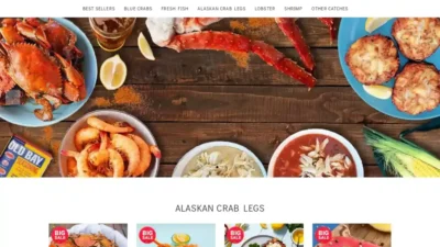 Screenshot of Non-Delivery scam website "Oceantastevip.com"