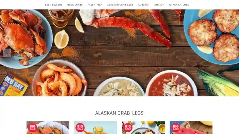 Screenshot of Non-Delivery scam website "Oceantastevip.com"