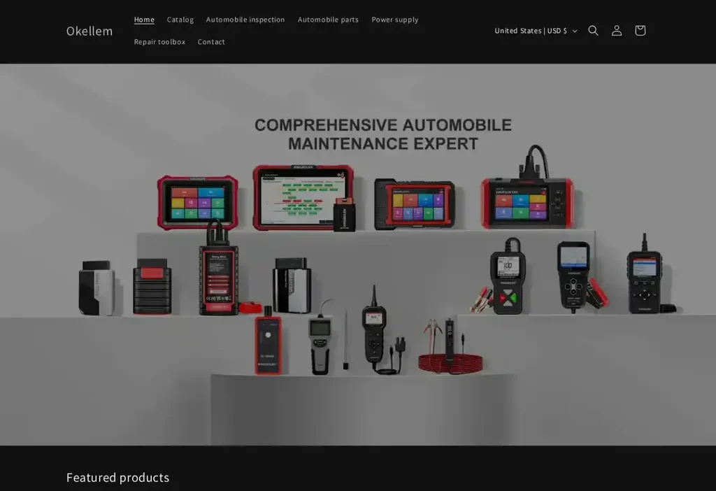 Screenshot of Non-Delivery scam website "Okellem.store"