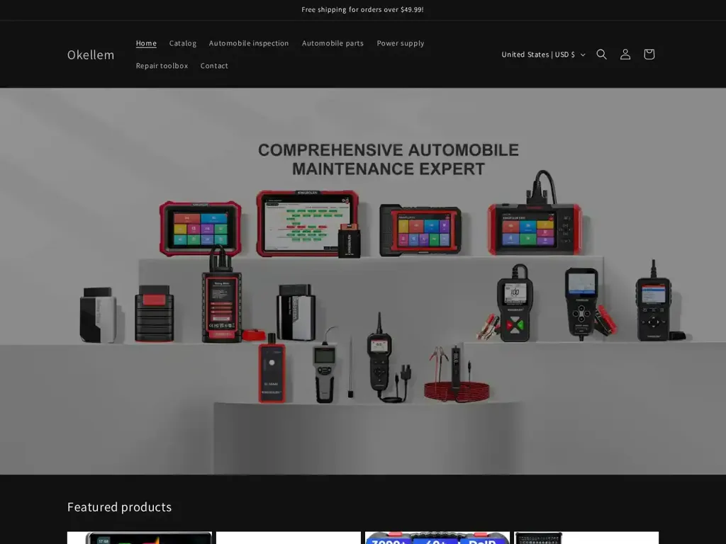 Screenshot of Non-Delivery scam website "Okellem"