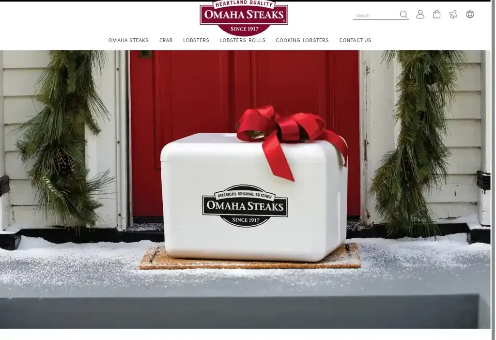 Screenshot of Non-Delivery scam website "Omahaonly.com"
