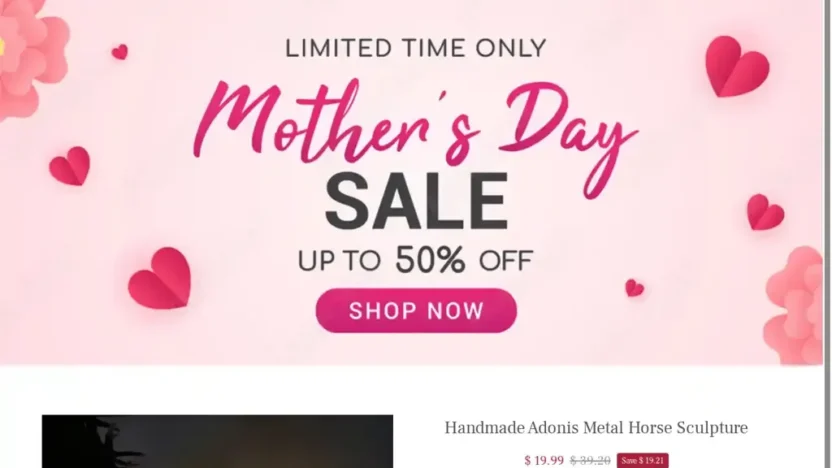 Screenshot of Non-Delivery scam website "Outdoorworld.top"