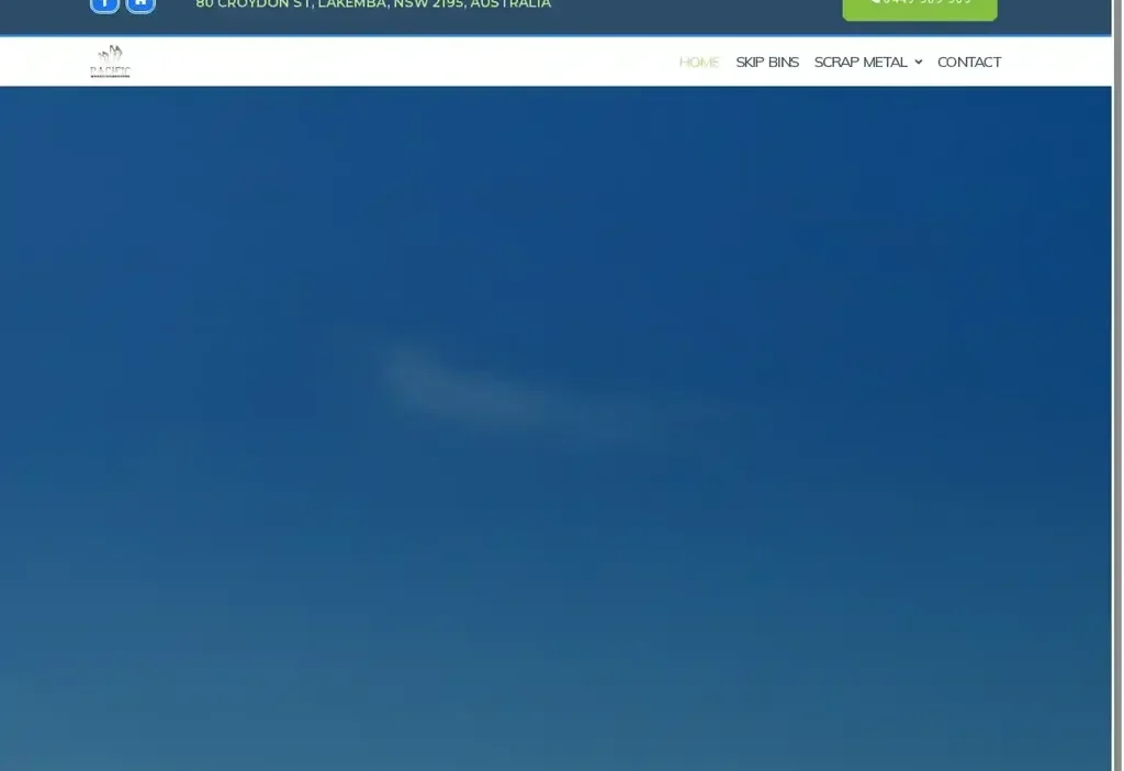 Screenshot of Non-Delivery scam website "Pacificmetalsuppliers.com"