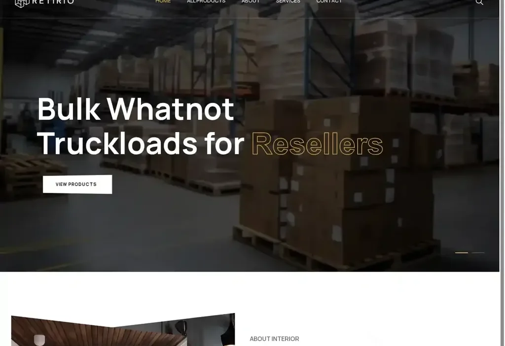 Screenshot of Non-Delivery scam website "Palletkings.store"