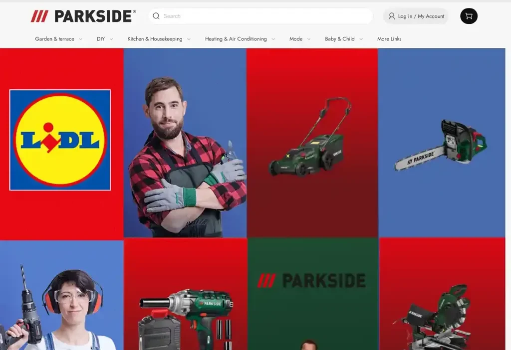 Screenshot of Non-Delivery scam website "Parksideajnajn.com"