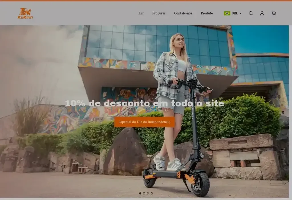 Screenshot of Non-Delivery scam website "Patineteskukirin.com"