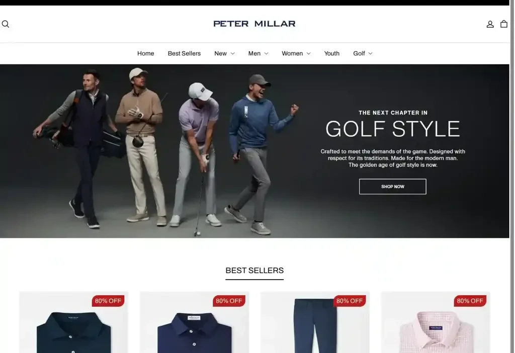 Screenshot of Non-Delivery scam website "Petermilarofficial.com"