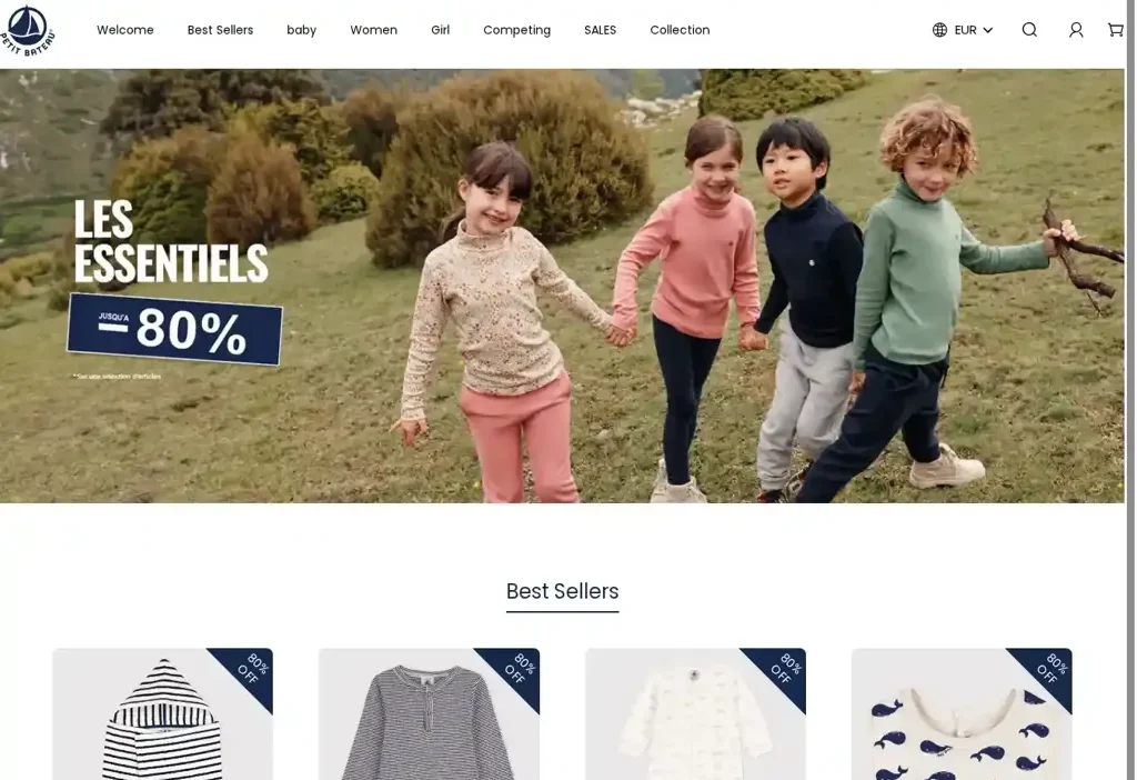 Screenshot of Non-Delivery scam website "Petltbateauofficial.com"