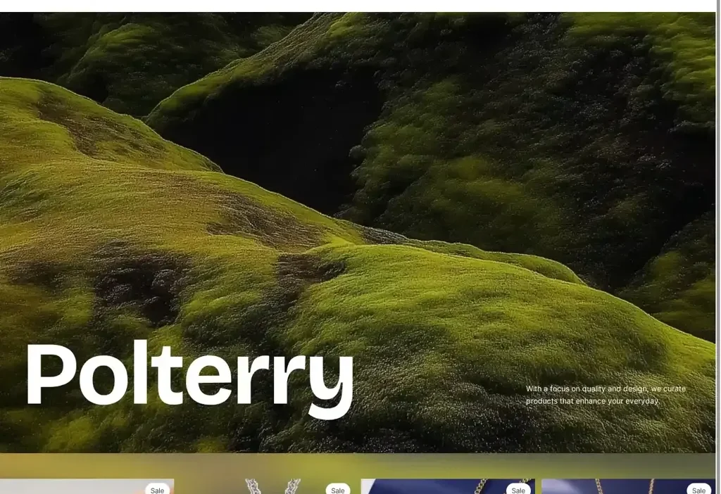 Screenshot of Non-Delivery scam website "Polterry.shop"