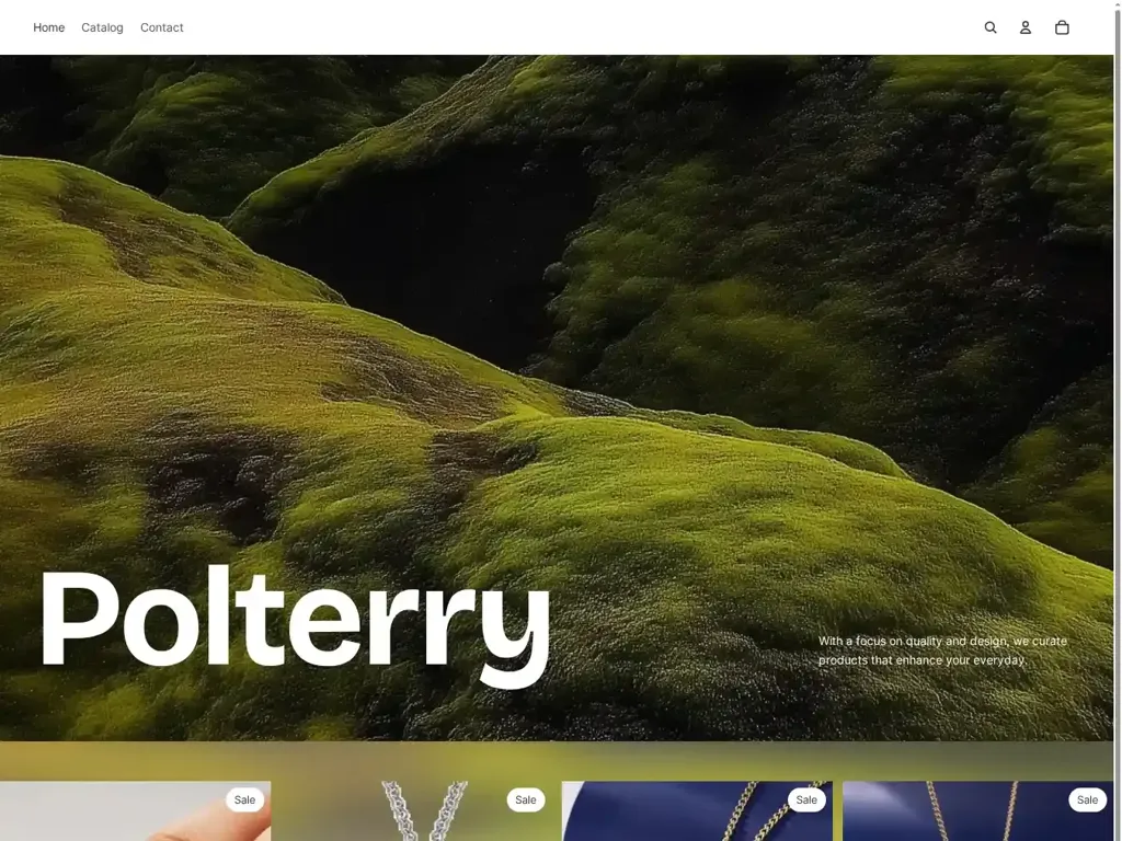 Screenshot of Non-Delivery scam website "Polterry"