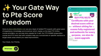 Screenshot of Non-Delivery scam website "Ptescorefacilitatior.com"