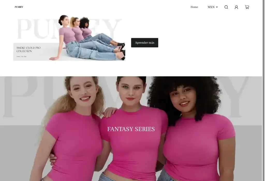 Screenshot of Non-Delivery scam website "Pumiey.top"