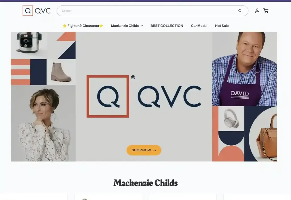 Screenshot of Non-Delivery scam website "Qvcmalle.com"
