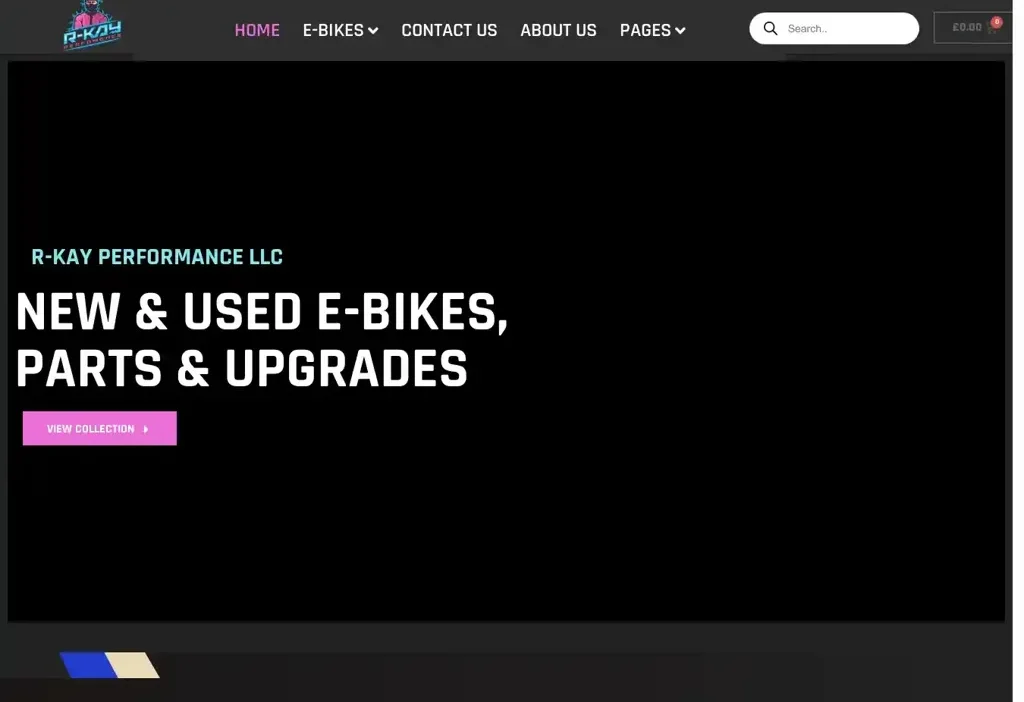 Screenshot of Non-Delivery scam website "R-kayperformance.com"