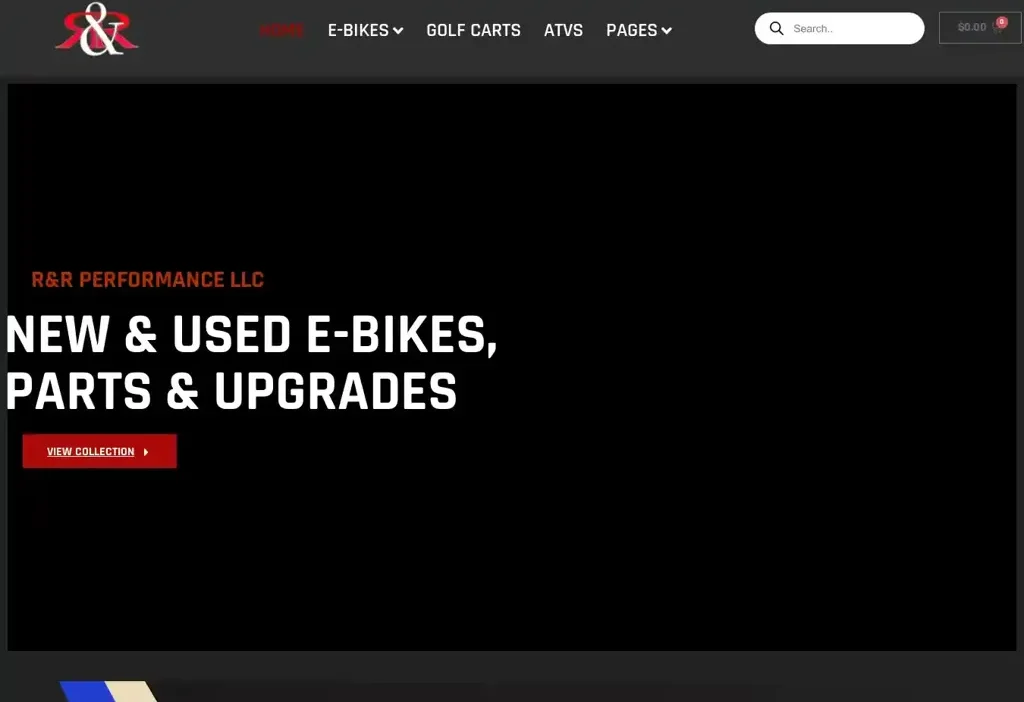 Screenshot of Non-Delivery scam website "Randrperformance.net"