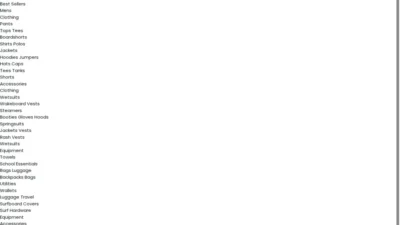 Screenshot of Non-Delivery scam website "Ripcurloutletus.com"