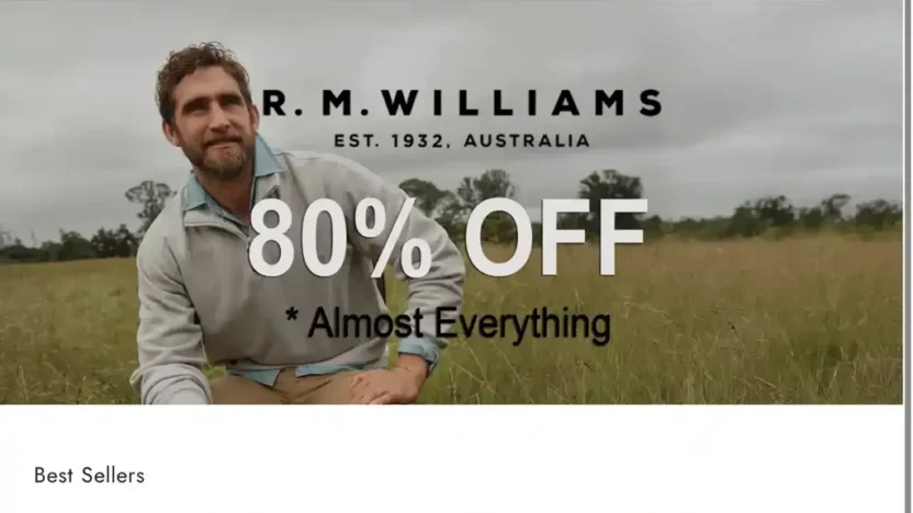 Screenshot of Non-Delivery scam website "Rmwearsonline.com"