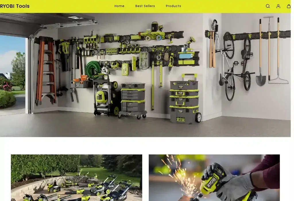 Screenshot of Non-Delivery scam website "Rybitoolsale.com"