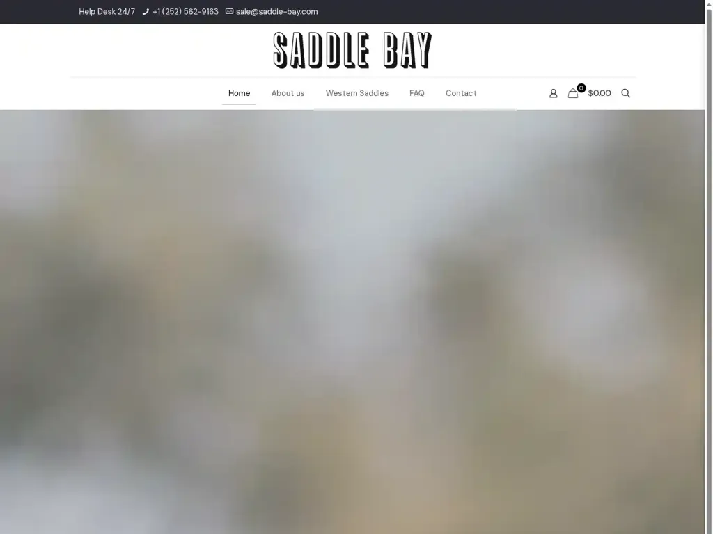 Screenshot of Non-Delivery scam website "Home - Premium Saddle Shop"