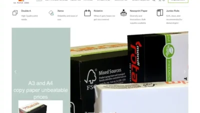 Screenshot of Commodity scam website "Sapaperzone.com"