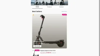 Screenshot of Non-Delivery scam website "Segwayoutleteu.com"