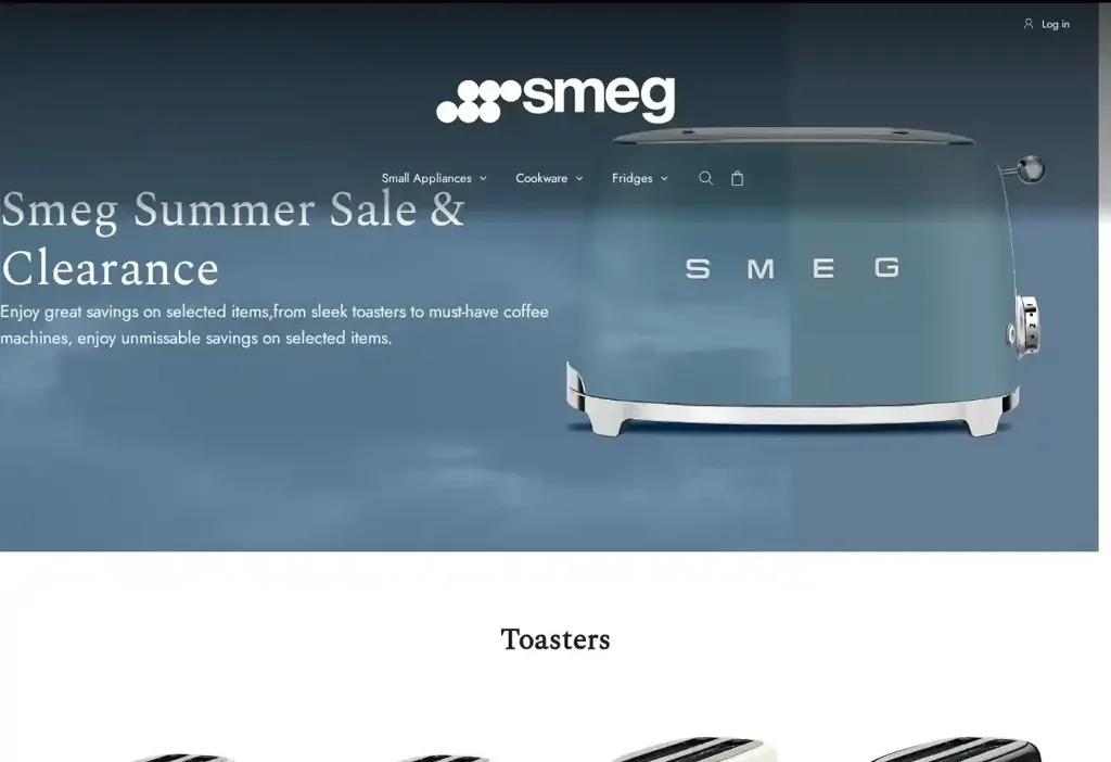 Screenshot of Non-Delivery scam website "Smegonline.shop"