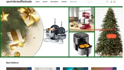 Screenshot of Non-Delivery scam website "Sportbrandflashsale.com"