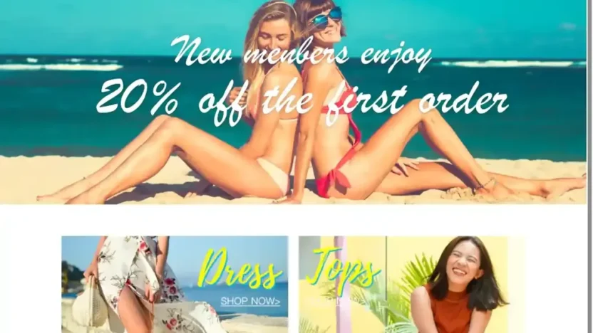 Screenshot of Non-Delivery scam website "Sunryhk.shop"