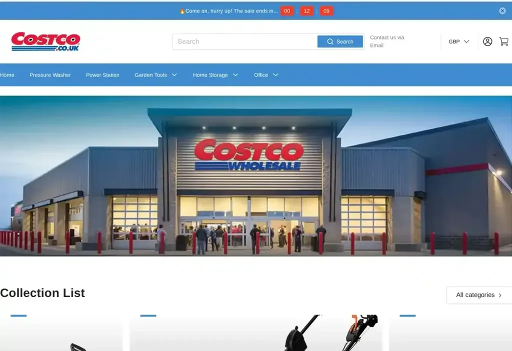 Screenshot of Non-Delivery scam website "Supermarketsvip.com"