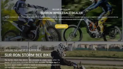 Screenshot of Non-Delivery scam website "Sur-ronbike.xyz"