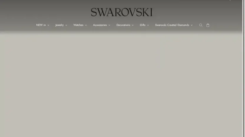 Screenshot of Non-Delivery scam website "Swarovski-wordsale.com"