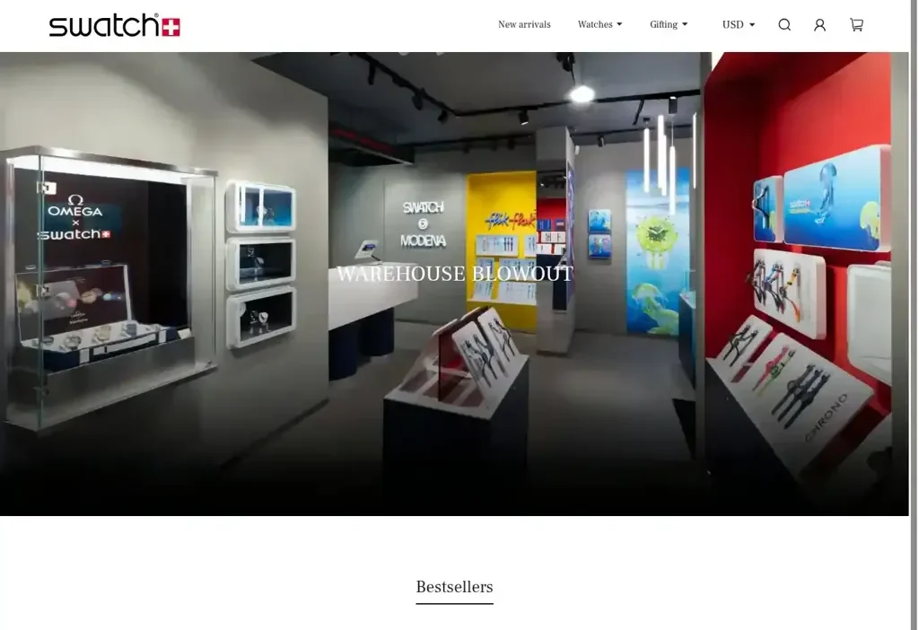 Screenshot of Non-Delivery scam website "Swastorecs.shop"