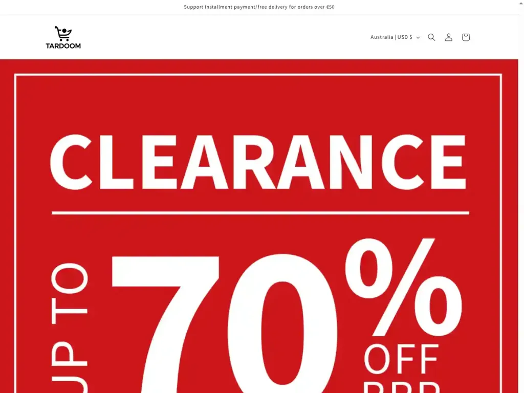 Screenshot of Non-Delivery scam website "My Store"