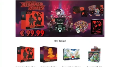 Screenshot of Non-Delivery scam website "Tcgcardpoke.com"