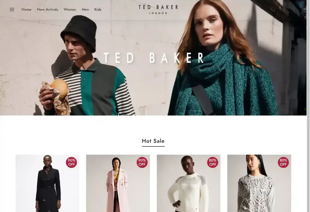 Screenshot of Non-Delivery scam website "Tedstore.shop"