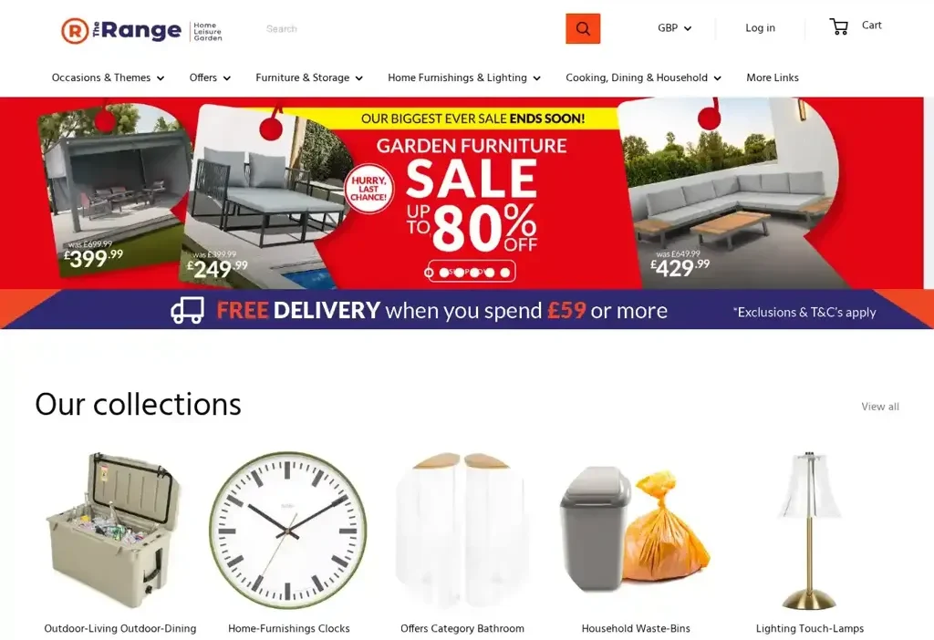 Screenshot of Non-Delivery scam website "Tharangeuk.com"