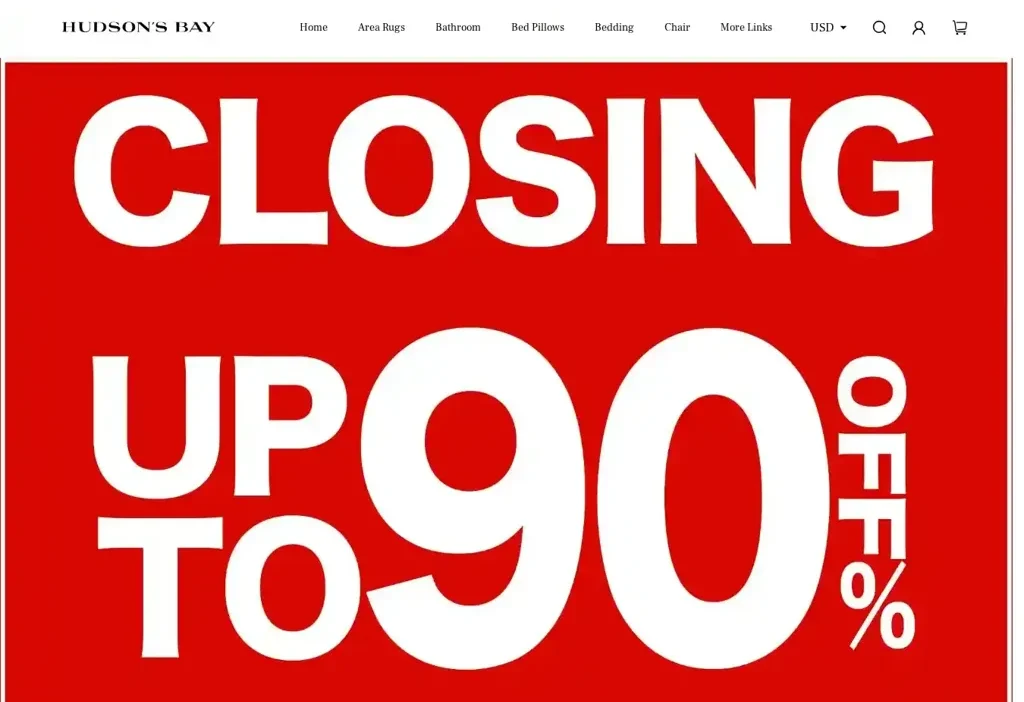 Screenshot of Non-Delivery scam website "Thebaycasalepacad.shop"