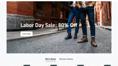 Screenshot of Non-Delivery scam website "Thursdaybootsvip.com"